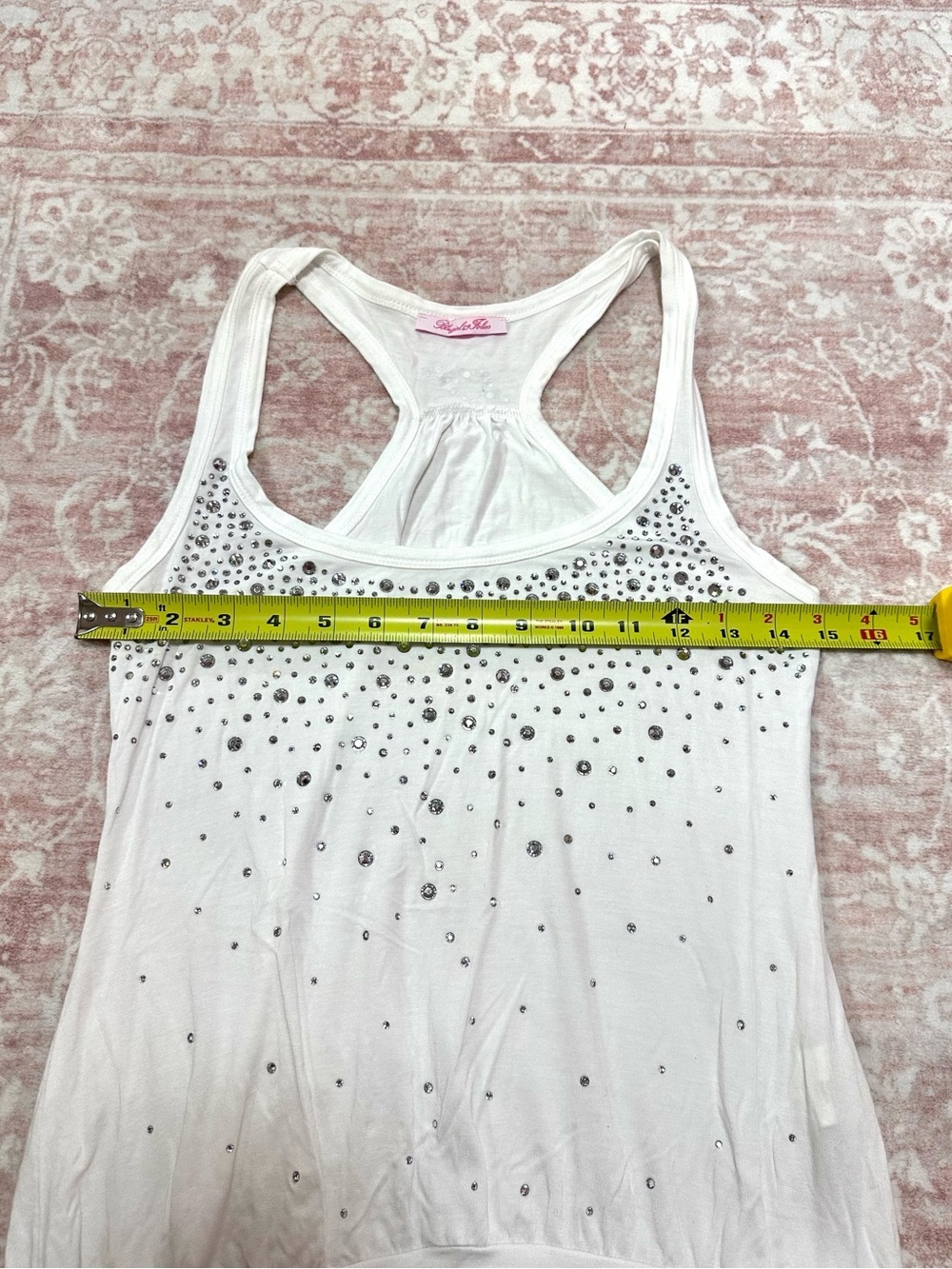 Blugirl Folies 💎 Y2K Vintage Crystal Embellished Tank Top - Picture 12 of 14